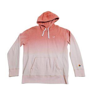 Hollister Ombre Pink Hoodie Men's size Large
